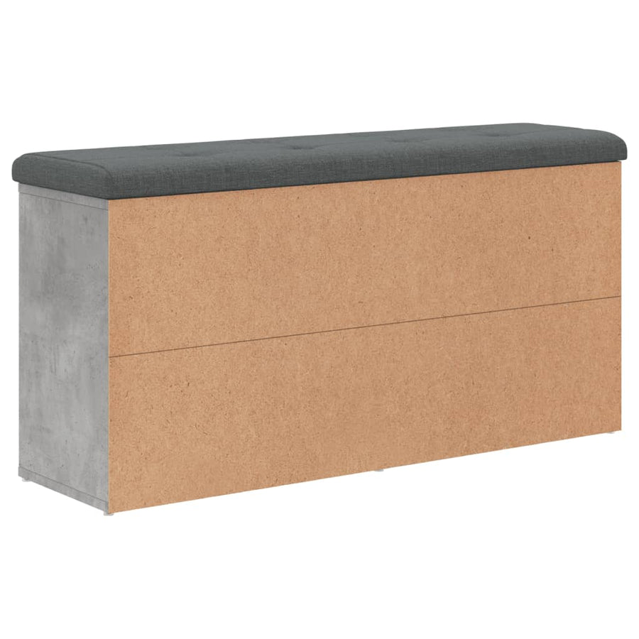 Schoenenbank Bewerkt Hout 102 x 32 x 50 cm Betongrijs