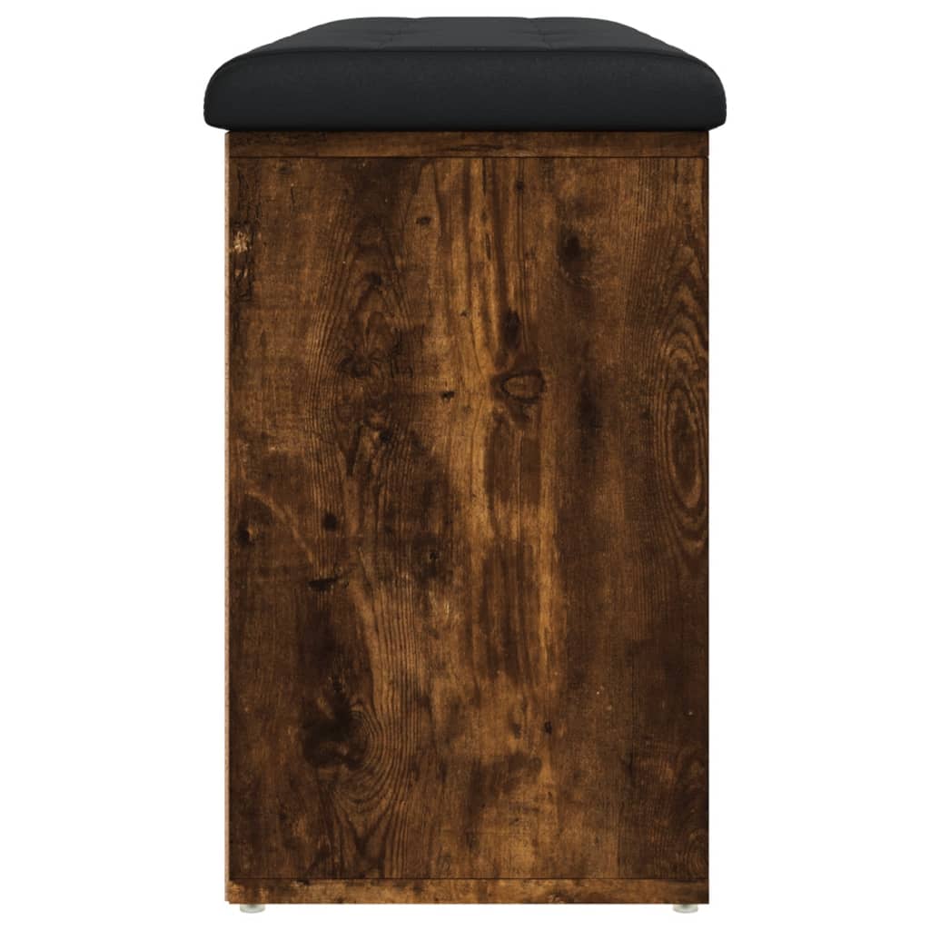 Schoenenbank 102x32x50 cm bewerkt hout gerookt eikenkleurig