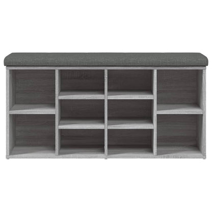Schoenenbank Bewerkt Hout Eikenkleur 102 x 32 x 50 cm Grijs sonoma