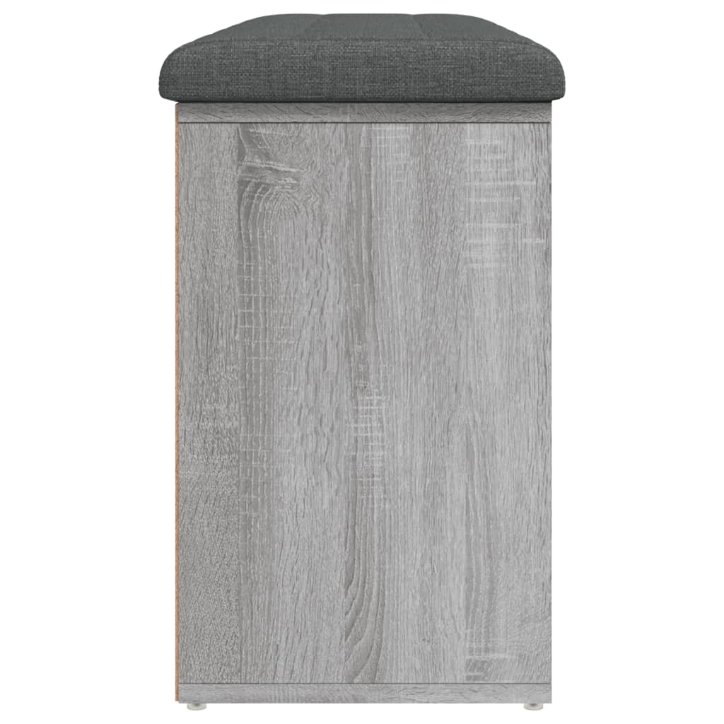 Schoenenbank Bewerkt Hout Eikenkleur 102 x 32 x 50 cm Grijs sonoma