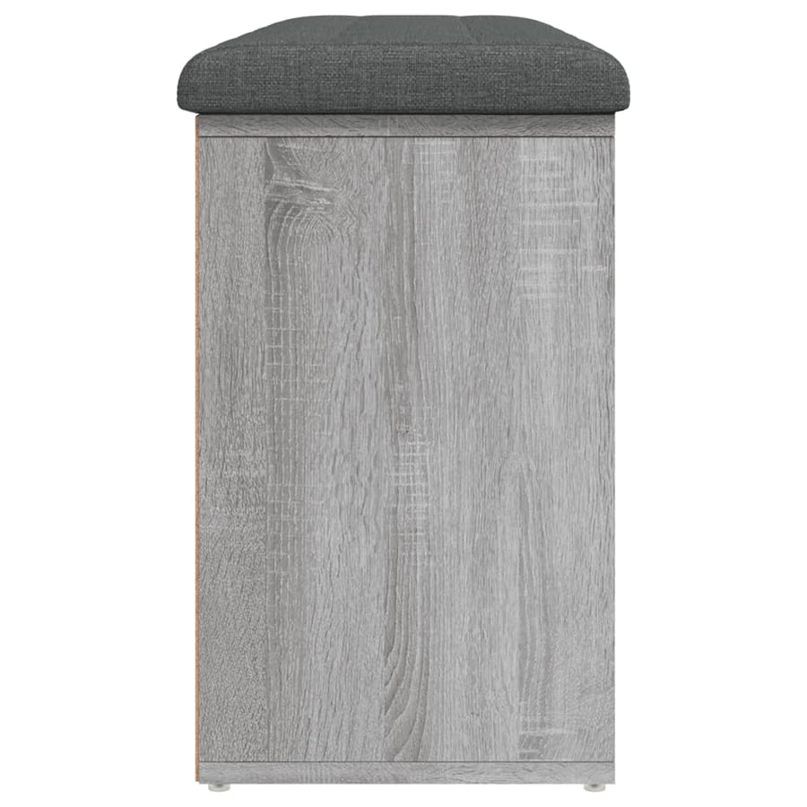 Schoenenbank Bewerkt Hout Eikenkleur 102 x 32 x 50 cm Grijs sonoma