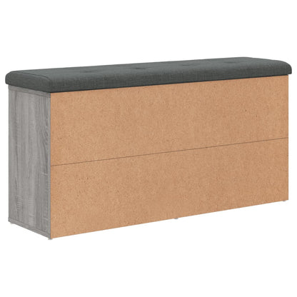 Schoenenbank Bewerkt Hout Eikenkleur 102 x 32 x 50 cm Grijs sonoma