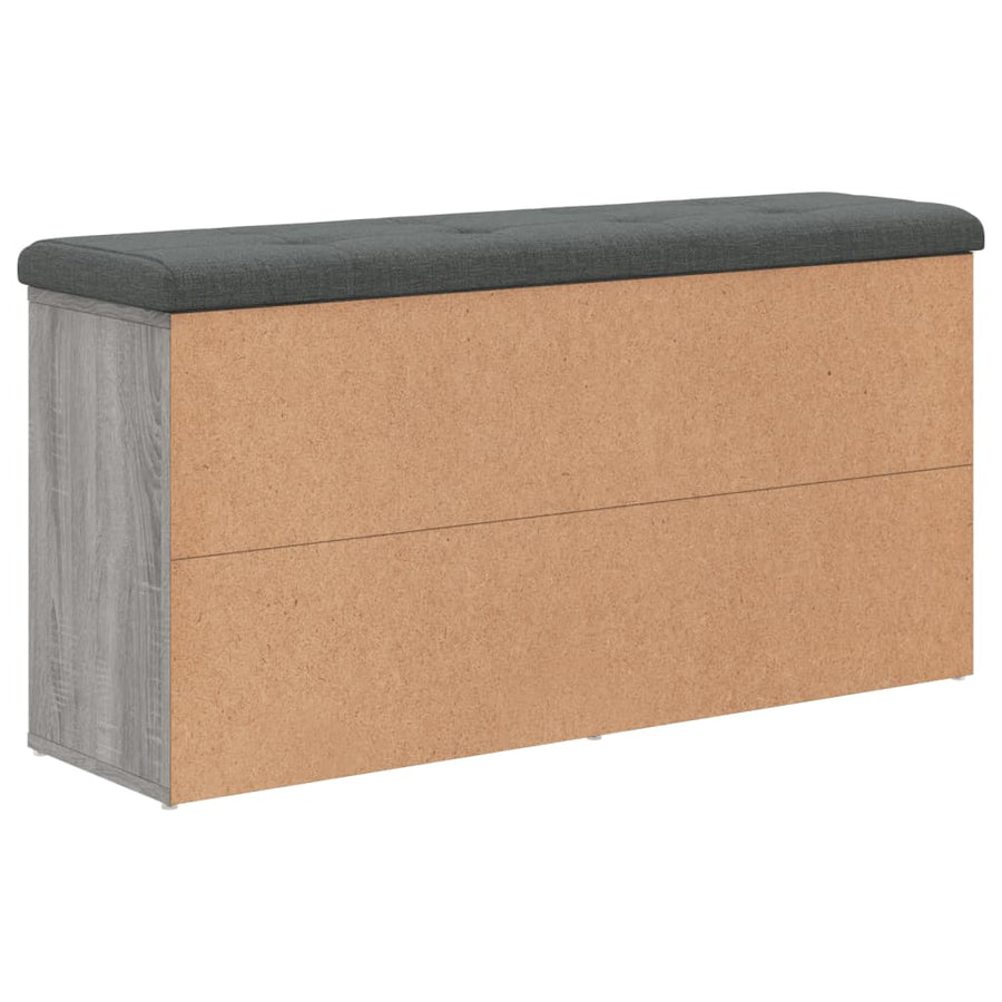 Schoenenbank Bewerkt Hout Eikenkleur 102 x 32 x 50 cm Grijs sonoma