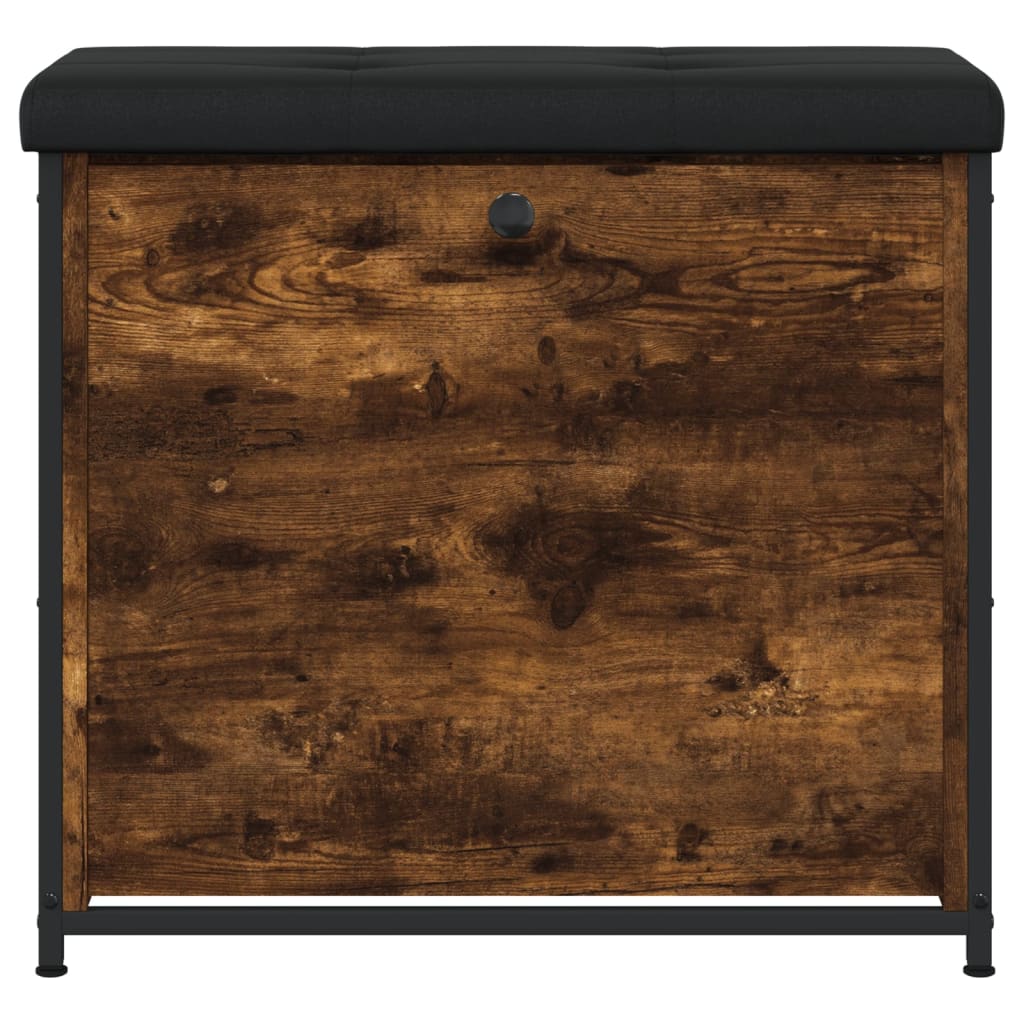 Schoenenbankje Met Klaplade Kleurig 62 x 32 x 56 cm Gerookt eiken
