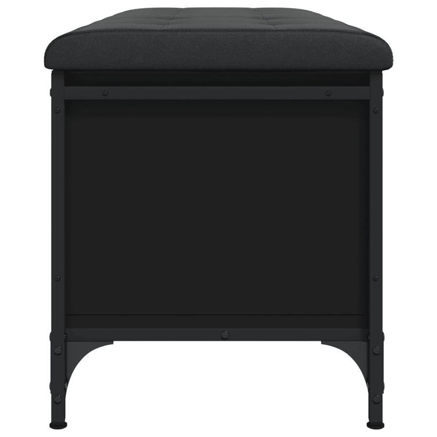 Opbergbankje Bewerkt Hout 102 x 42 x 45 cm Zwart