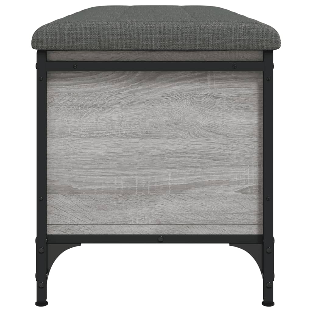 Opbergbankje Bewerkt Hout Eikenkleur 102 x 42 x 45 cm Grijs sonoma