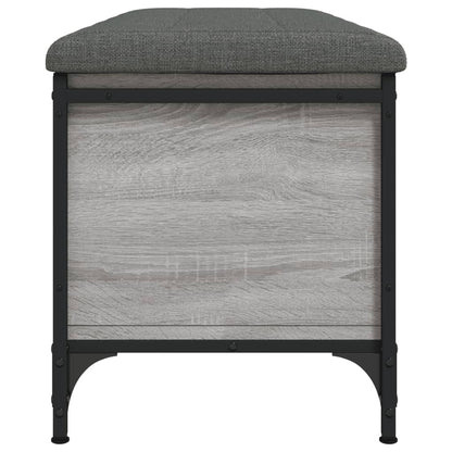 Opbergbankje Bewerkt Hout Eikenkleur 102 x 42 x 45 cm Grijs sonoma