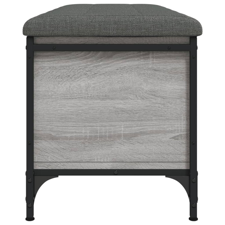 Opbergbankje Bewerkt Hout Eikenkleur 102 x 42 x 45 cm Grijs sonoma