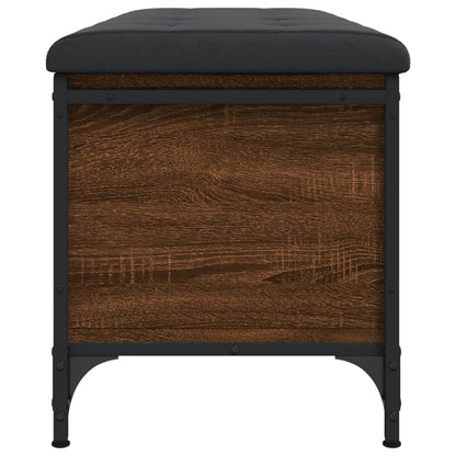 Opbergbankje Bewerkt Hout Bruineikenkleurig 102 x 42 x 45 cm bruin eikenkleur