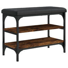 Schoenenbank Bewerkt Hout Kleurig 62 x 32 x 47 cm Gerookt eiken