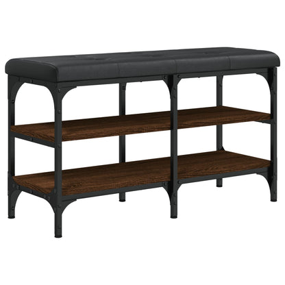 Schoenenbank Bewerkt Hout Bruineikenkleurig 82 x 32 x 47 cm bruin eikenkleur