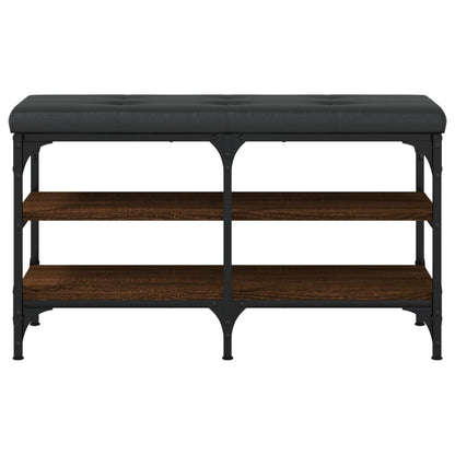 Schoenenbank Bewerkt Hout Bruineikenkleurig 82 x 32 x 47 cm bruin eikenkleur