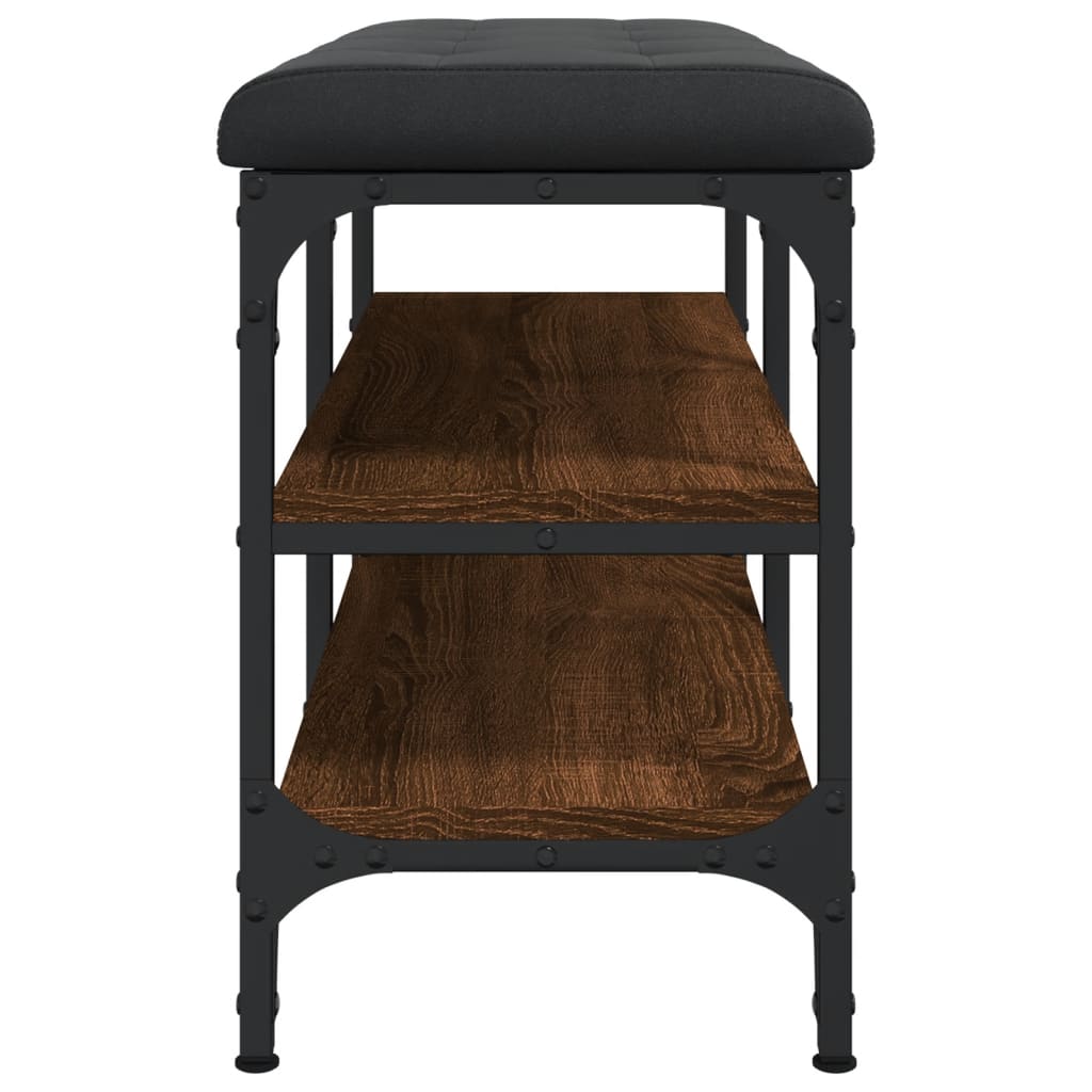 Schoenenbank Bewerkt Hout Bruineikenkleurig 82 x 32 x 47 cm bruin eikenkleur