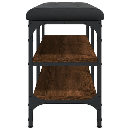 Schoenenbank Bewerkt Hout Bruineikenkleurig 82 x 32 x 47 cm bruin eikenkleur