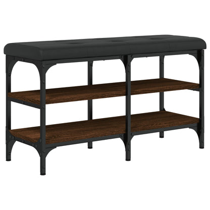 Schoenenbank Bewerkt Hout Bruineikenkleurig 82 x 32 x 47 cm bruin eikenkleur