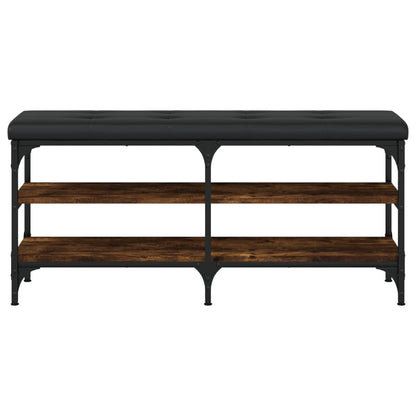 Schoenenbank Bewerkt Hout Kleurig 102 x 32 x 47 cm Gerookt eiken