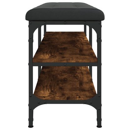 Schoenenbank Bewerkt Hout Kleurig 102 x 32 x 47 cm Gerookt eiken