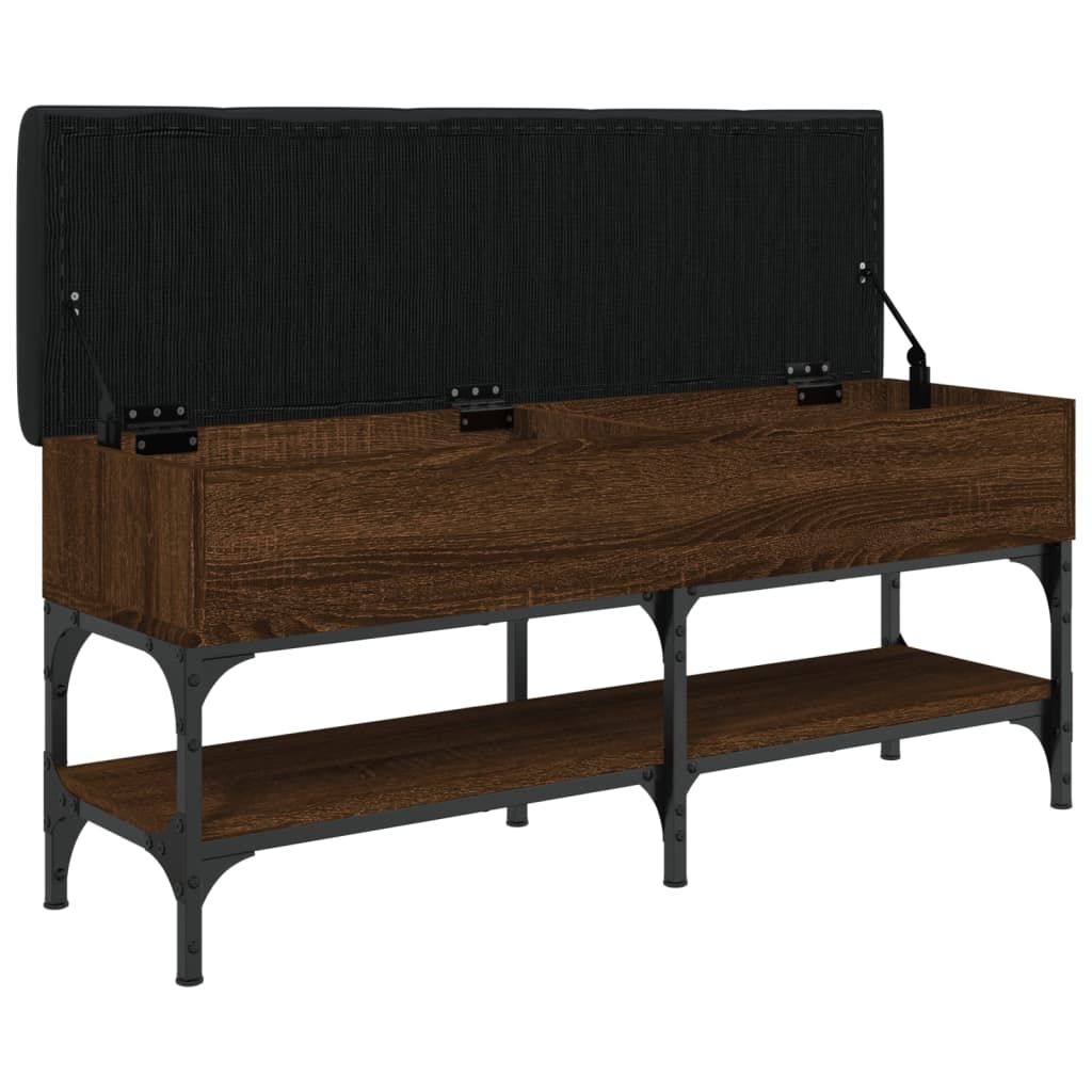 Schoenenbank Bewerkt Hout Bruineikenkleurig 102 x 32 x 45 cm bruin eikenkleur