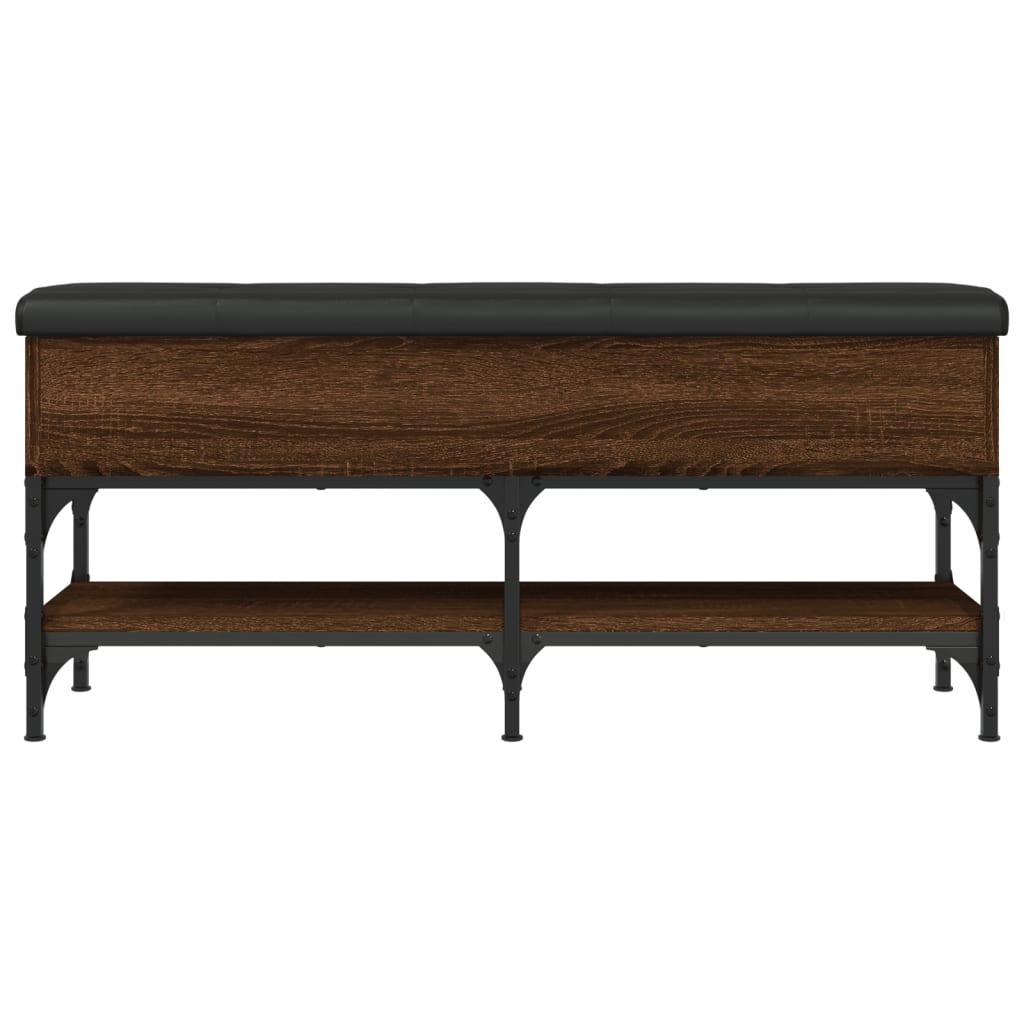 Schoenenbank Bewerkt Hout Bruineikenkleurig 102 x 32 x 45 cm bruin eikenkleur