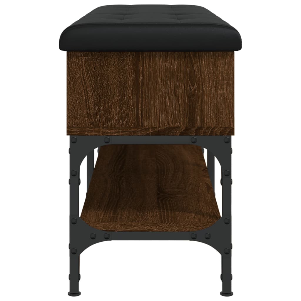 Schoenenbank Bewerkt Hout Bruineikenkleurig 102 x 32 x 45 cm bruin eikenkleur