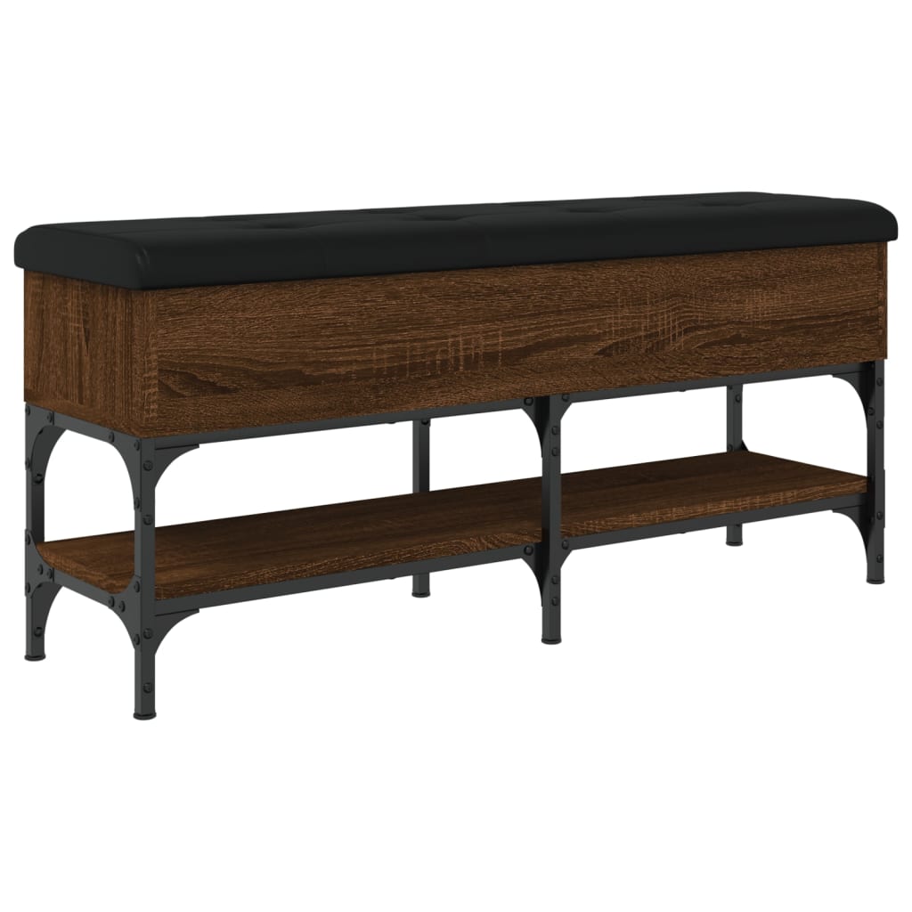 Schoenenbank Bewerkt Hout Bruineikenkleurig 102 x 32 x 45 cm bruin eikenkleur