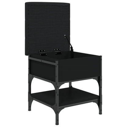 Schoenenbank Bewerkt Hout 42 x 42 x 45 cm Zwart