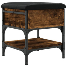 Schoenenbank Bewerkt Hout Kleurig 42 x 42 x 45 cm Gerookt eiken