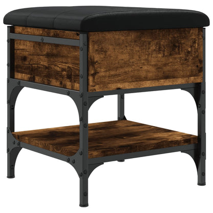 Schoenenbank Bewerkt Hout Kleurig 42 x 42 x 45 cm Gerookt eiken