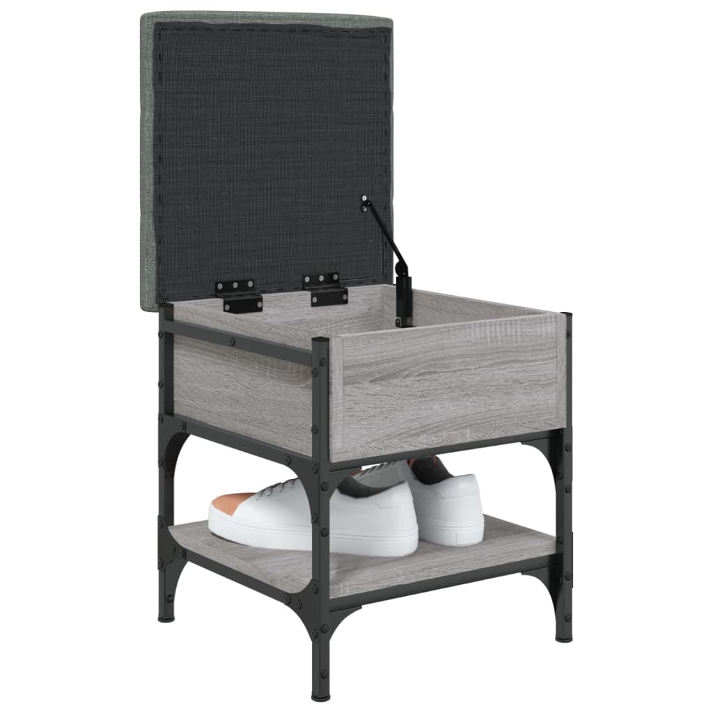 Schoenenbank Bewerkt Hout Eikenkleurig 42 x 42 x 45 cm Grijs sonoma