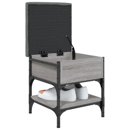 Schoenenbank Bewerkt Hout Eikenkleurig 42 x 42 x 45 cm Grijs sonoma