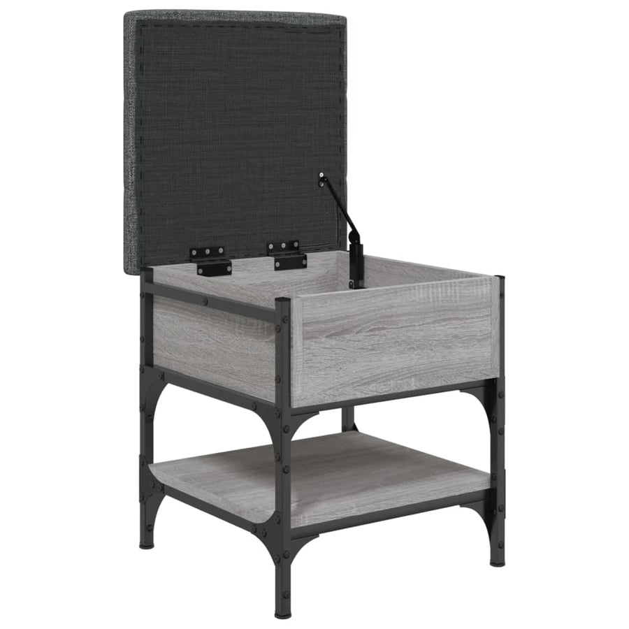Schoenenbank Bewerkt Hout Eikenkleurig 42 x 42 x 45 cm Grijs sonoma