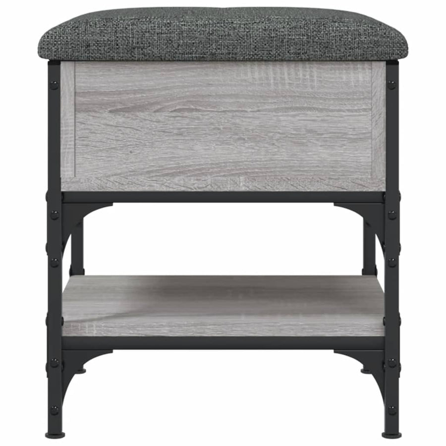 Schoenenbank Bewerkt Hout Eikenkleurig 42 x 42 x 45 cm Grijs sonoma