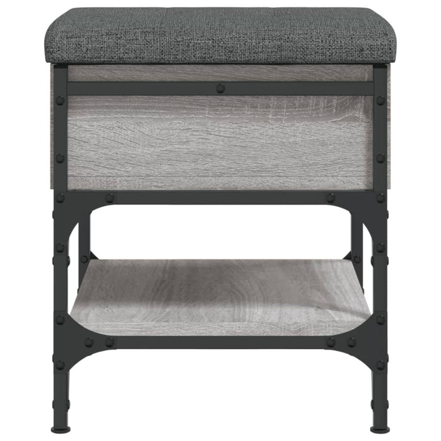 Schoenenbank Bewerkt Hout Eikenkleurig 42 x 42 x 45 cm Grijs sonoma