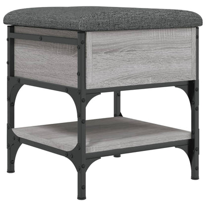 Schoenenbank Bewerkt Hout Eikenkleurig 42 x 42 x 45 cm Grijs sonoma