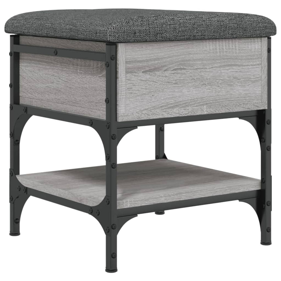 Schoenenbank Bewerkt Hout Eikenkleurig 42 x 42 x 45 cm Grijs sonoma