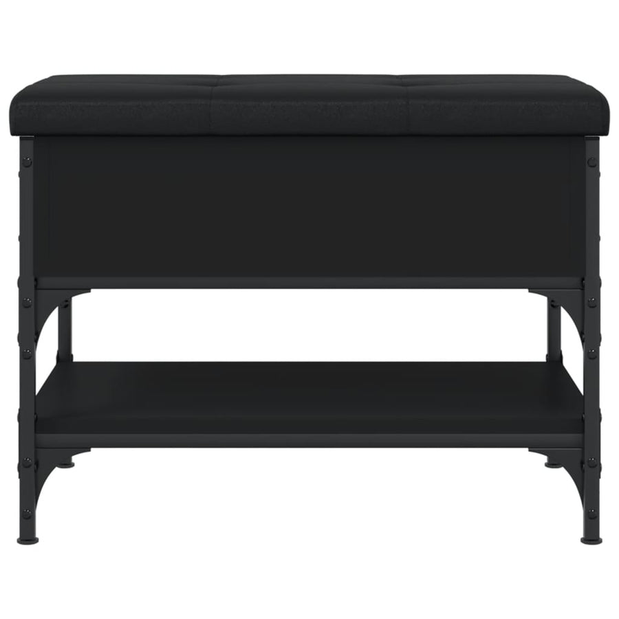 Schoenenbank Bewerkt Hout 62 x 42 x 45 cm Zwart