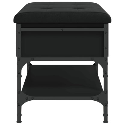 Schoenenbank Bewerkt Hout 62 x 42 x 45 cm Zwart