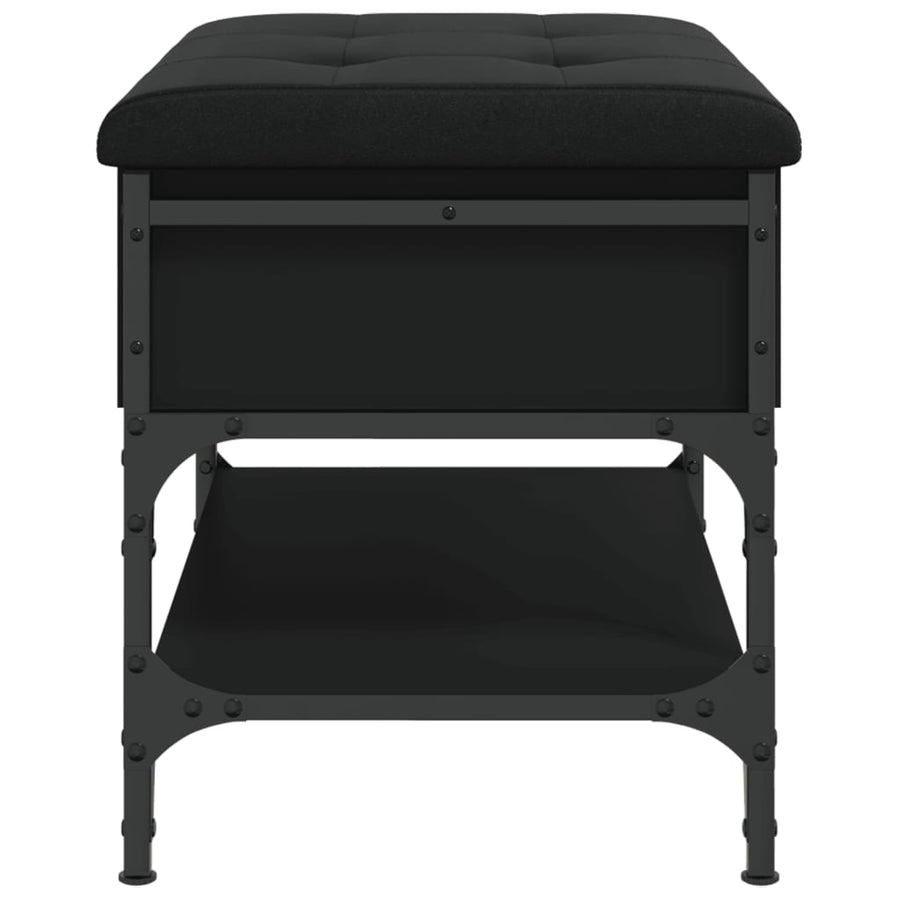 Schoenenbank Bewerkt Hout 62 x 42 x 45 cm Zwart