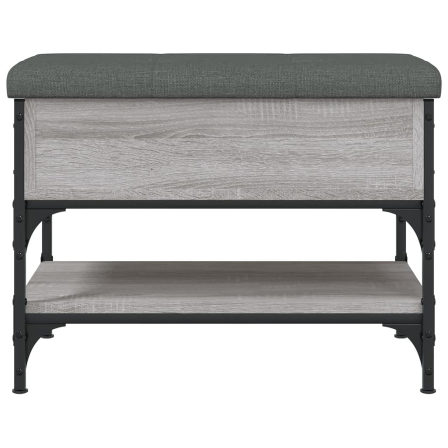 Schoenenbank Bewerkt Hout Eikenkleurig 62 x 42 x 45 cm Grijs sonoma