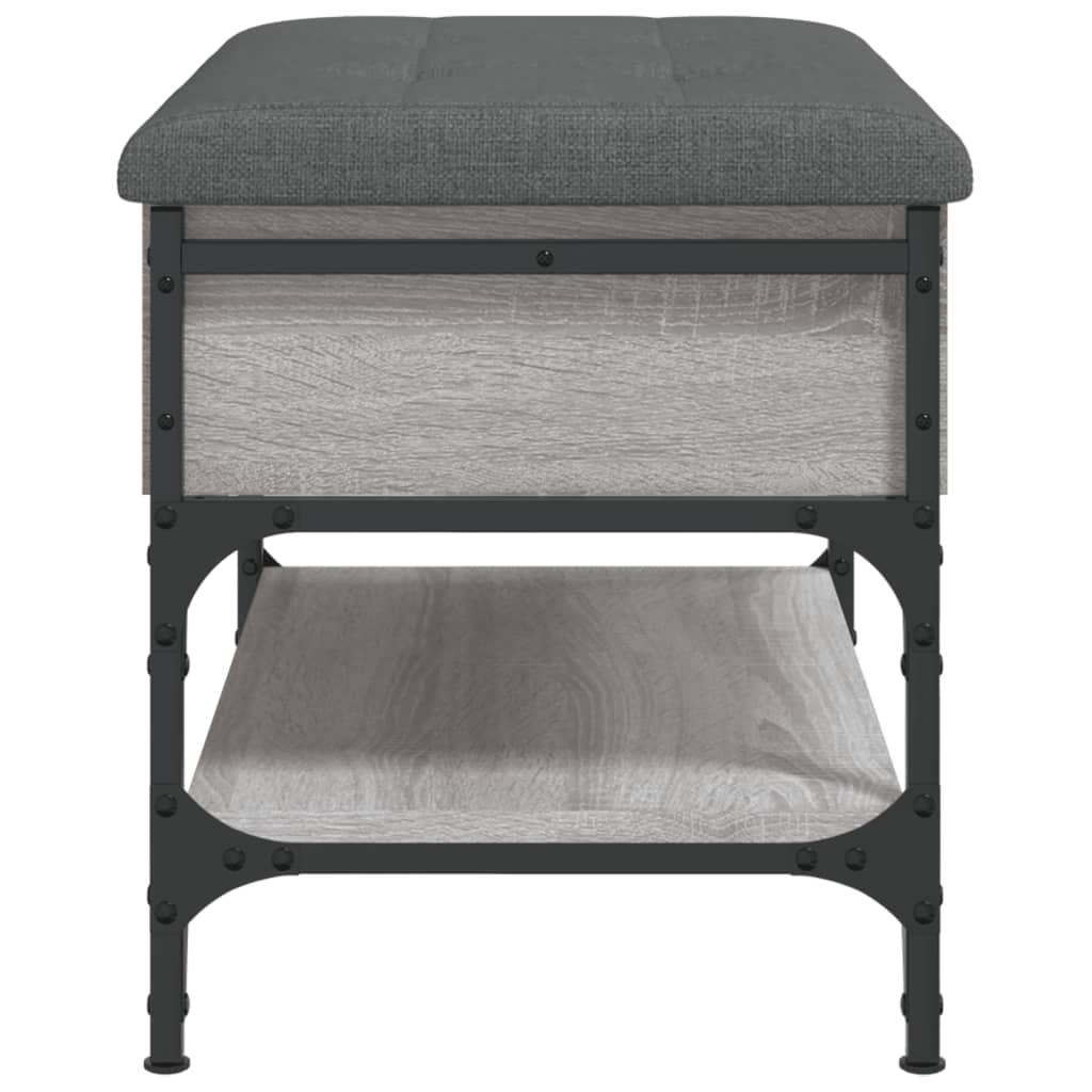 Schoenenbank Bewerkt Hout Eikenkleurig 62 x 42 x 45 cm Grijs sonoma
