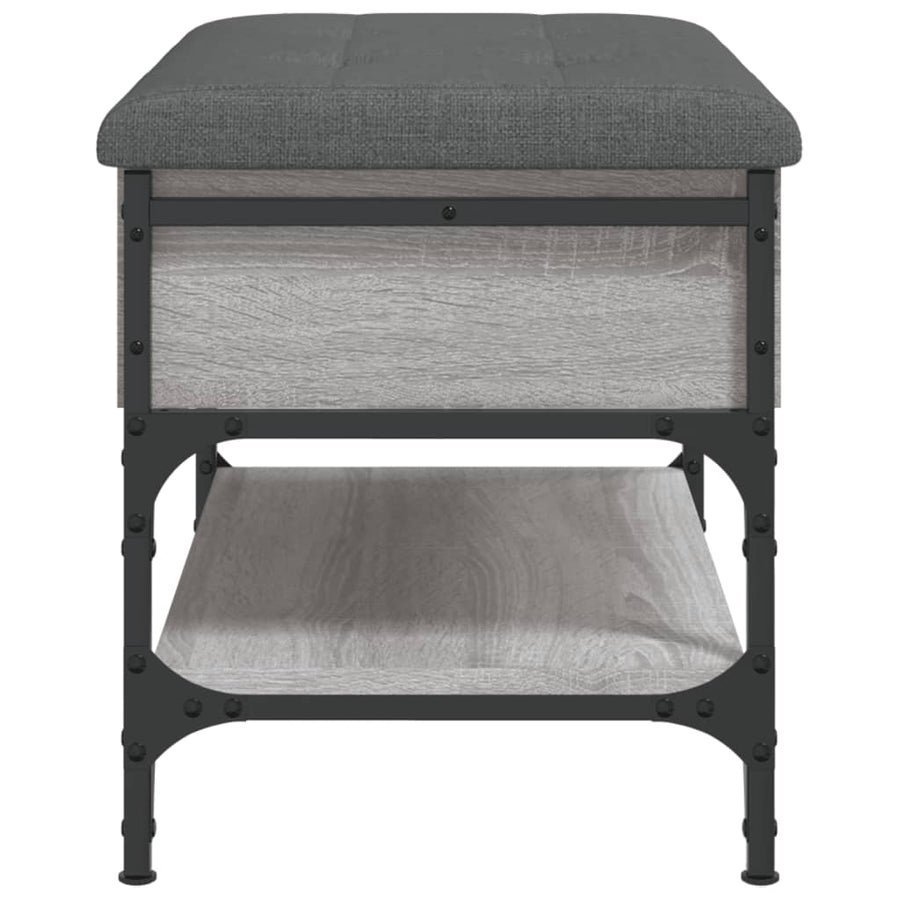 Schoenenbank Bewerkt Hout Eikenkleurig 62 x 42 x 45 cm Grijs sonoma