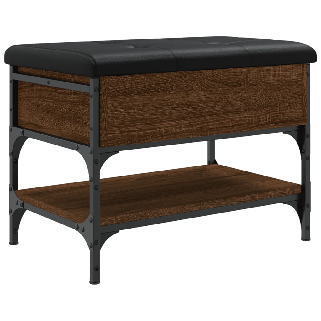 Schoenenbank Bewerkt Hout Bruineikenkleurig 62 x 42 x 45 cm bruin eikenkleur
