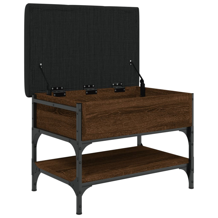 Schoenenbank Bewerkt Hout Bruineikenkleurig 62 x 42 x 45 cm bruin eikenkleur