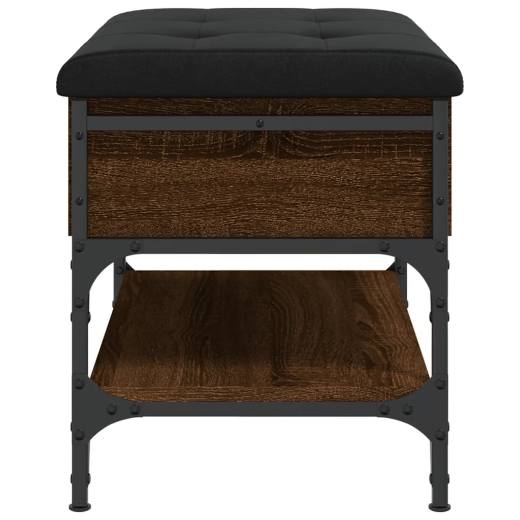Schoenenbank Bewerkt Hout Bruineikenkleurig 62 x 42 x 45 cm bruin eikenkleur