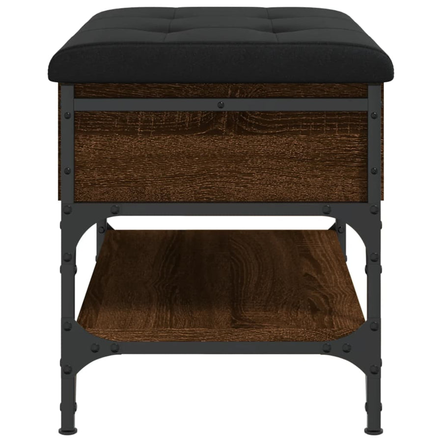 Schoenenbank Bewerkt Hout Bruineikenkleurig 62 x 42 x 45 cm bruin eikenkleur