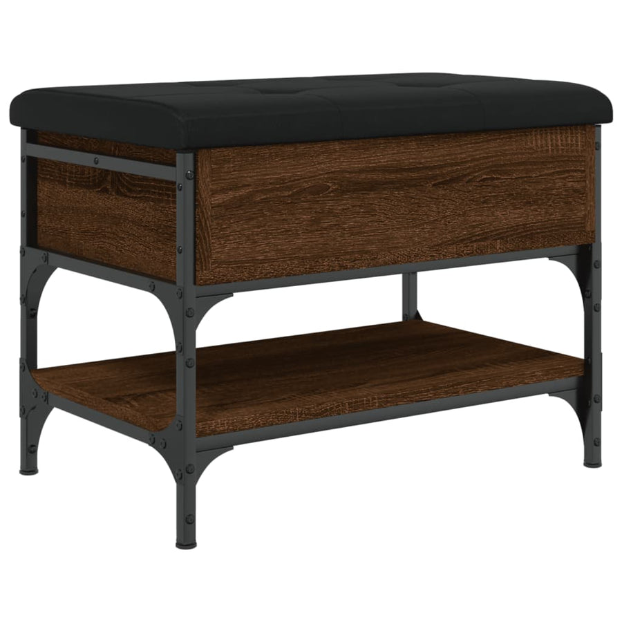 Schoenenbank Bewerkt Hout Bruineikenkleurig 62 x 42 x 45 cm bruin eikenkleur