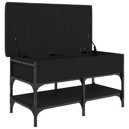 Schoenenbank Bewerkt Hout 82 x 42 x 45 cm Zwart