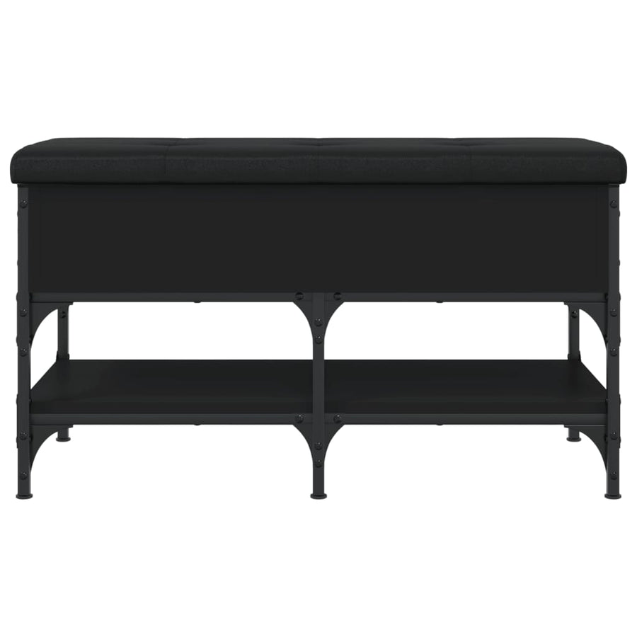 Schoenenbank Bewerkt Hout 82 x 42 x 45 cm Zwart