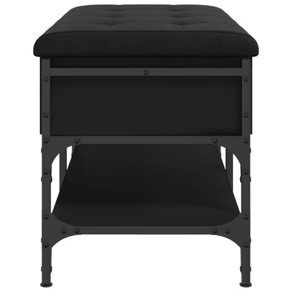 Schoenenbank Bewerkt Hout 82 x 42 x 45 cm Zwart