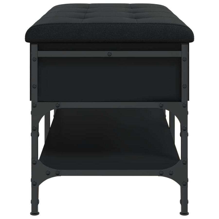 Schoenenbank Bewerkt Hout 82 x 42 x 45 cm Zwart